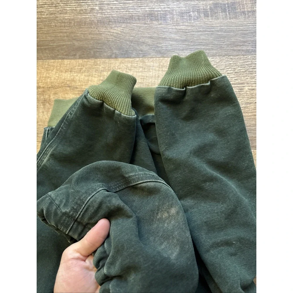 Carhartt Sandstone Jacket Sherpa Lined Youth Small (6/7) YYJ159 SPC SPRUCE Green